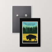 イエローストーン国立公園 缶バッジ (正面/裏面)