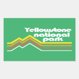イエローストーン国立公園 長方形シール