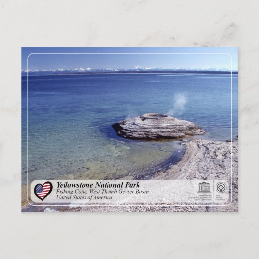 イエローストーン国立公園 – 魚釣りコーン ポストカード (正面)
