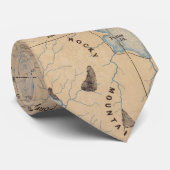 イエローストーン国立公園(1889年)のヴィンテージの地図 ネクタイ (ロール)