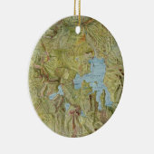 イエローストーン国立公園(1898年)のヴィンテージの地図 セラミックオーナメント (右)