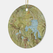 イエローストーン国立公園(1898年)のヴィンテージの地図 セラミックオーナメント (左)