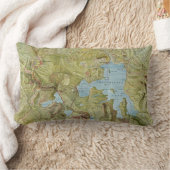 イエローストーン国立公園(1898年)のヴィンテージの地図 ランバークッション (ブランケット)