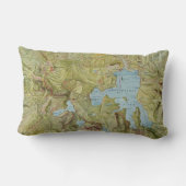 イエローストーン国立公園(1898年)のヴィンテージの地図 ランバークッション (裏面)