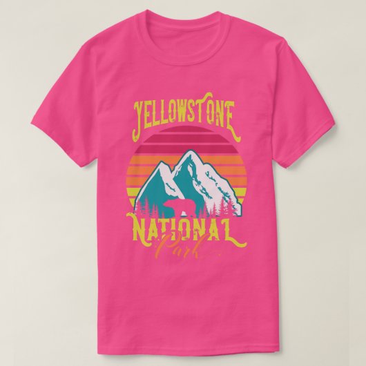 イエローストーン国立公園 Tシャツ (デザイン正面)