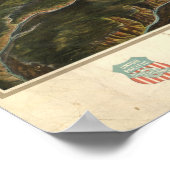 イエローストーン国立公園c1905パノラママップ ポスター (角)