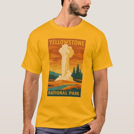 イエローストーン国立公園Tシャツ Tシャツ (正面)