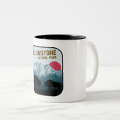 イエローストーン国立公園WYヴィンテージスタイルビソン ツートーンマグカップ (正面右)