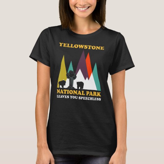 イエローストーン国立葉公園イェル Tシャツ (正面)