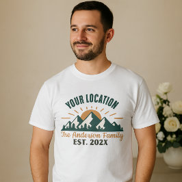 イエローストーン家族旅行Tシャツ | カスタムバケーション Tシャツ