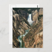 イエローストーン川の滝 ポストカード (正面/裏面)