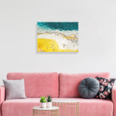 イエローストーン抽象芸術インティール(緑がかった色)と黄 キャンバスプリント (インサイチュ (リビング))