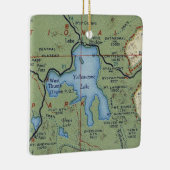 イエローストーン湖ヴィンテージの地図 セラミックオーナメント (右)