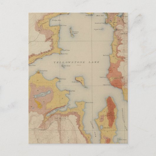 イエローストーン湖畔 ポストカード (正面)