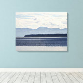 イエローストーン湖西サムビュー キャンバスプリント (インサイチュ (ウッドフロア))