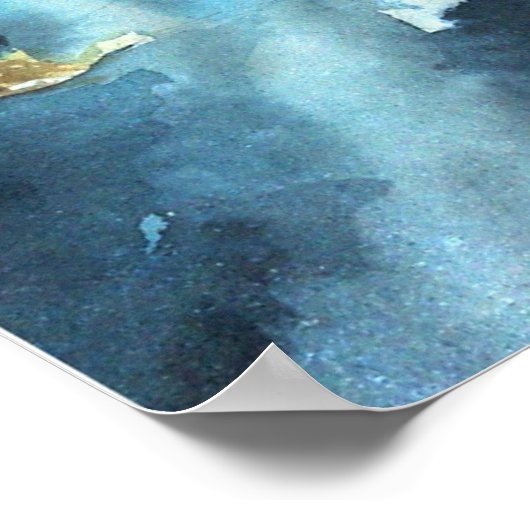 イエローストーン湖in冬のポスター ポスター (角)