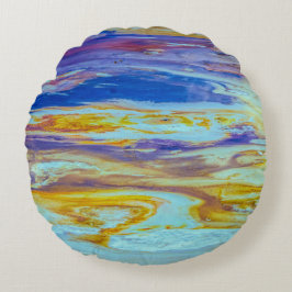 イエローストーン溶岩プール渦 ラウンドクッション