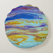 イエローストーン溶岩プール渦 ラウンドクッション (裏面)
