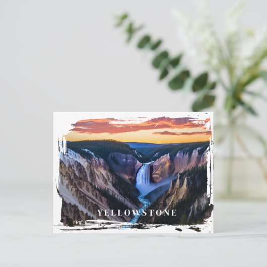 イエローストーン秋はがき ポストカード (スタンド正面)