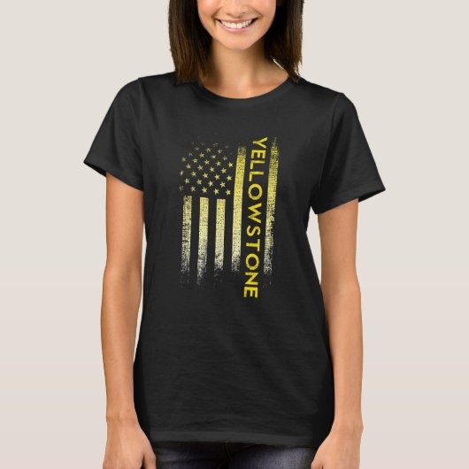 イエローストーン米国国旗 Tシャツ (正面)