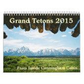 イエローストーン2015のカレンダーの壮大なTetons カレンダー (カバー)