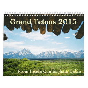 イエローストーン2015のカレンダーの壮大なTetons カレンダー