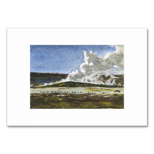 イエローストーン3ミニチュア水彩画像（MHHR社） テーブルナンバー (正面)