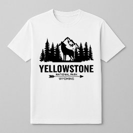 イエローストーン・ウルフ・ワイオミングTシャツ Tシャツ