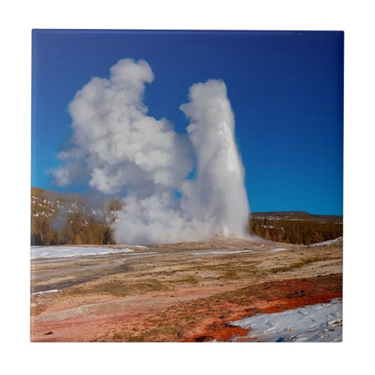 イエローストーン・オールド・忠実 タイル (正面)