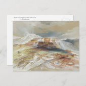 イエローストーン・ガーディナー川の熱い春 ポストカード (正面/裏面)