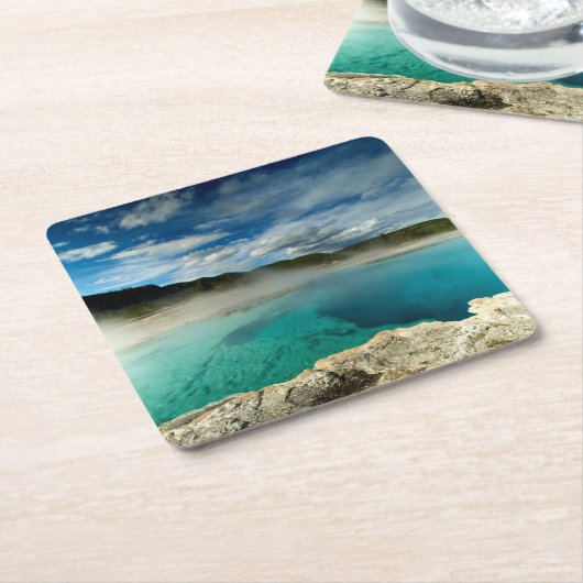 イエローストーン スクエアペーパーコースター (アングル)