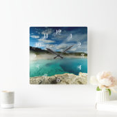 イエローストーン スクエア壁時計 (ホーム)