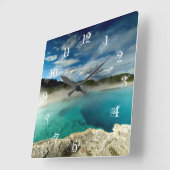 イエローストーン スクエア壁時計 (傾斜)