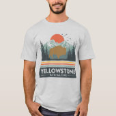 イエローストーン・バイソン・サンセットTシャツ Tシャツ (正面)