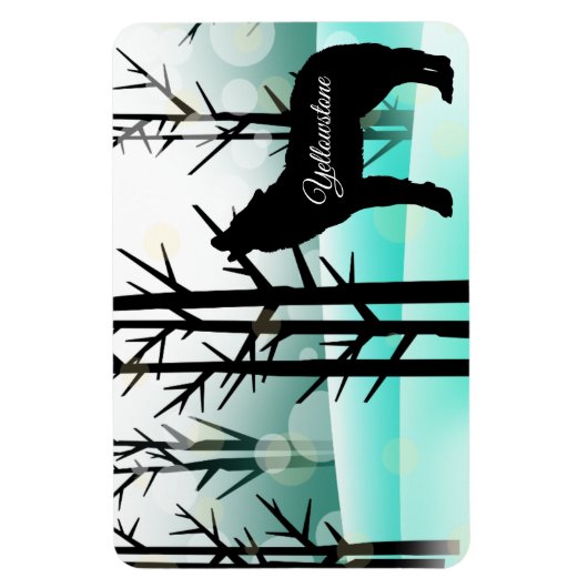 イエローストーン・マグネット・ウルフ マグネット (縦)