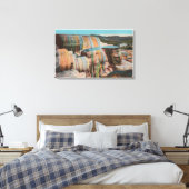 イエローストーン、マンモスホット春のWYView キャンバスプリント (インサイチュ (寝室))