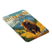 イエローストーン:レトロ旅行 マグネット (右側)