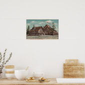 イエローストーン、ワイヴィューオブオールオールド忠実なイン ポスター (キッチン)