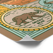 イエローストーン・ヴィンテージの野生生物のポスター ポスター (角)