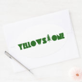 イエローストーン 楕円形シール (封筒)