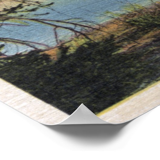 イエローストーン, WY -イエローストーン湖とコルター ポスター (角)