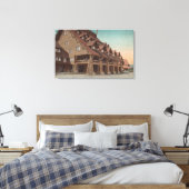 イエローストーン、WY – オールド忠実な宿の入り口 キャンバスプリント (インサイチュ (寝室))