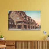 イエローストーン、WY – オールド忠実な宿の入り口 キャンバスプリント (インサイチュ (リビング))