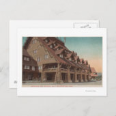 イエローストーン、WY – オールド忠実な宿の入り口 ポストカード (正面/裏面)