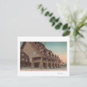 イエローストーン、WY – オールド忠実な宿の入り口 ポストカード (スタンド正面)