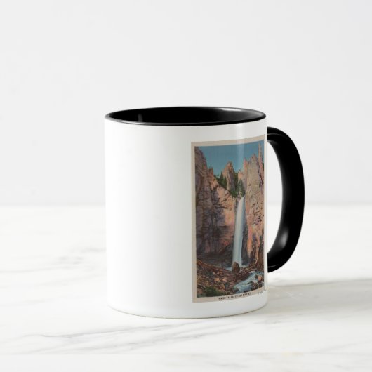 イエローストーン、WYView of Tower滝 マグカップ (正面右)