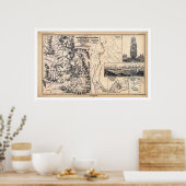 イエローストーンinドイツのポスター1871 ポスター (キッチン)