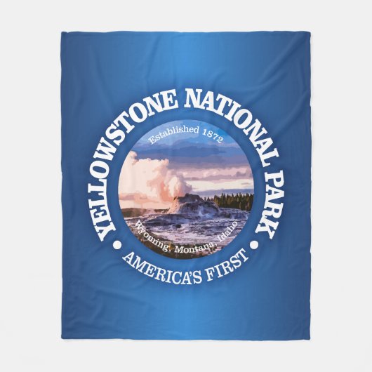 イエローストーンNP 2 フリースブランケット (正面)