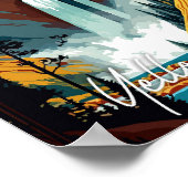 イエローストーンUSAヴィンテージ旅行芸術イラストレーション ポスター (角)