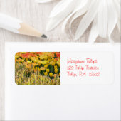 イエロースナップドラゴンズ差出人住所ラベル ラベル (インサイチュ)